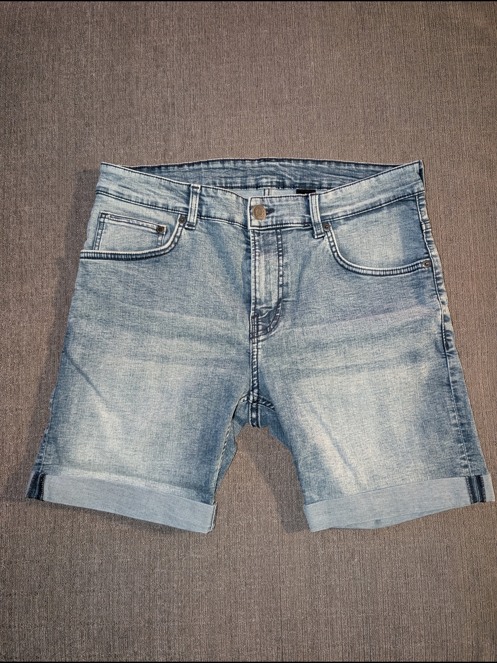 H&M Light Blue Skinny Fit Denim Men’s Shorts